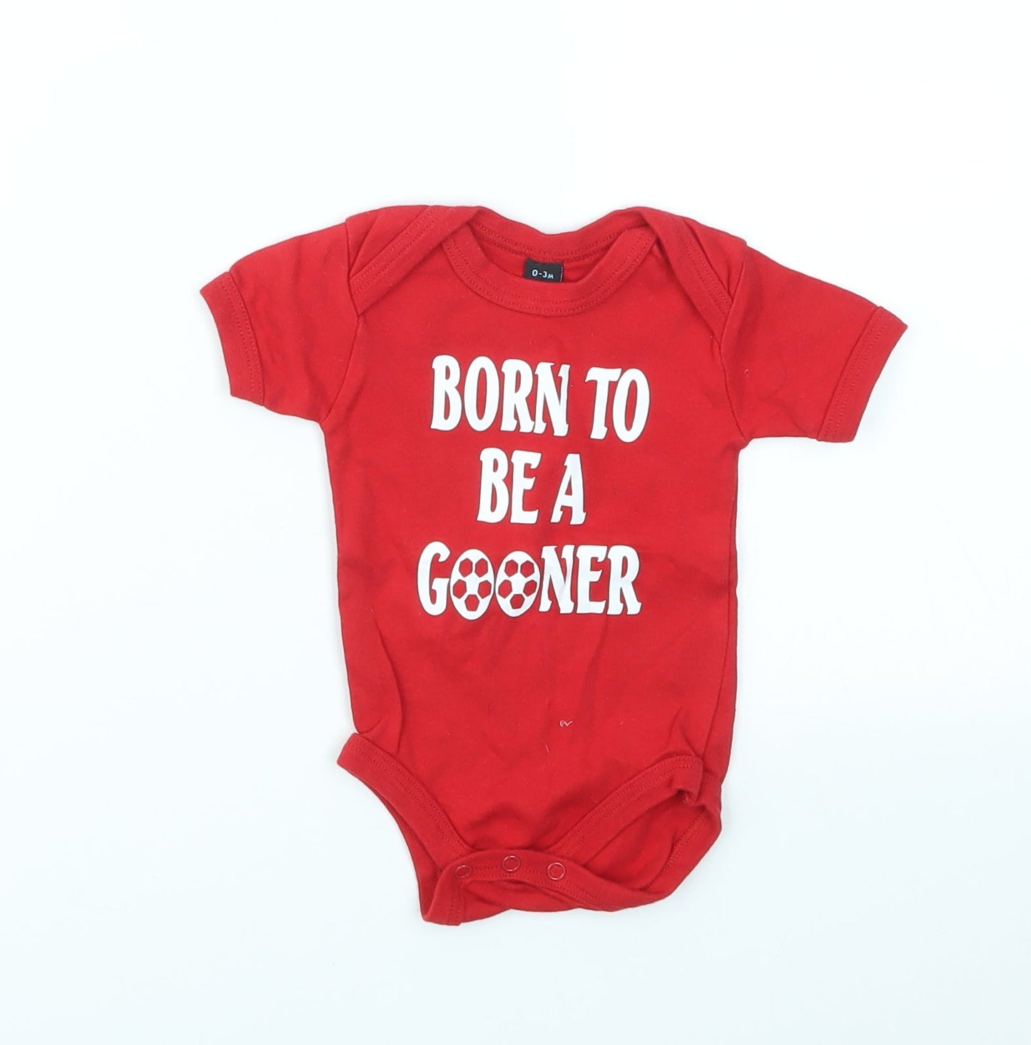BABAYBUGZ Baby Red Geometric  Babygrow One-Piece Size 0-3 Months