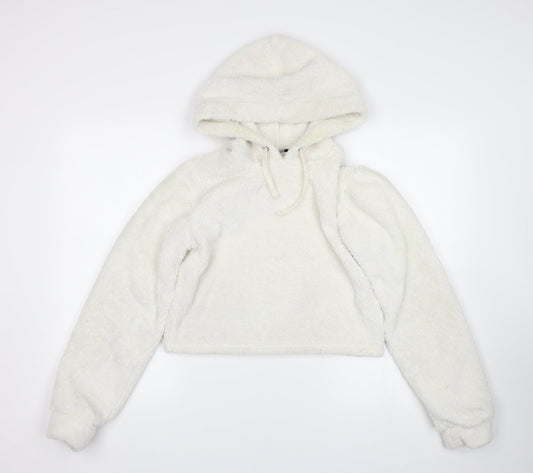 Select Womens White   Pullover Hoodie Size S