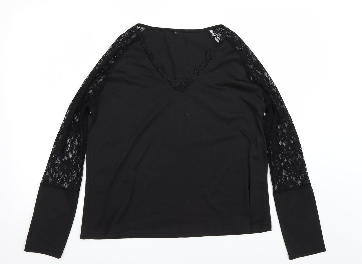 Preworn Womens Black   Basic T-Shirt Size L