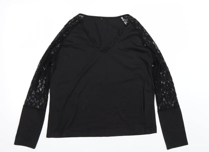 Preworn Womens Black   Basic T-Shirt Size L