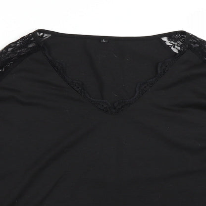 Preworn Womens Black   Basic T-Shirt Size L