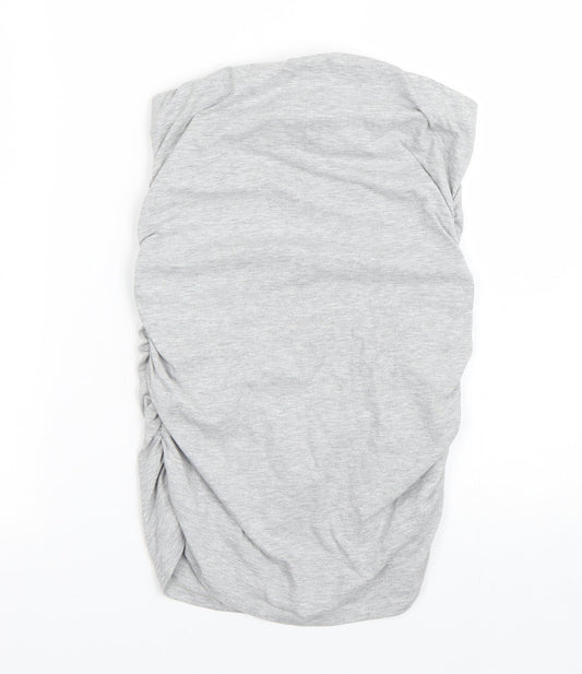 Dorothy Perkins Womens Grey   Wrap T-Shirt Size 10