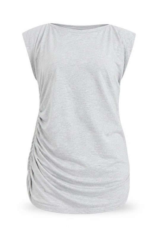 Dorothy Perkins Womens Grey   Wrap T-Shirt Size 10