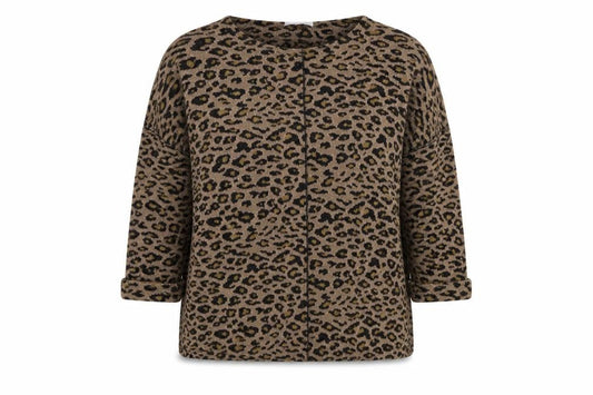 Per Una Womens Beige Animal Print  Pullover Jumper Size 18