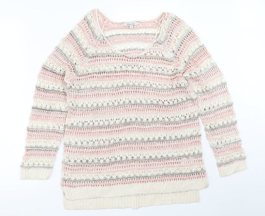 Peacocks Womens Ivory   Pullover Jumper Size M