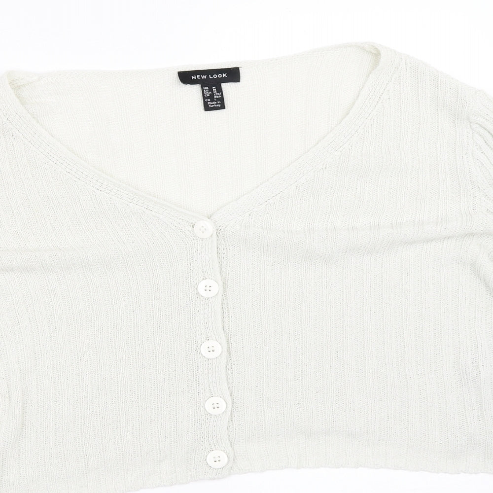 New Look Womens Ivory   Cardigan Jumper Size M