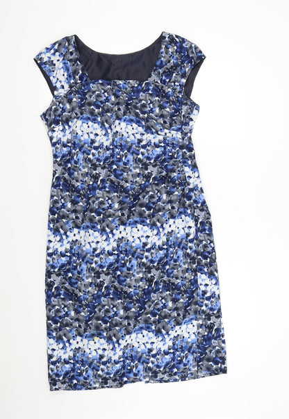 Preloved Changes Womens Blue Floral  Shift  Size 12 - Front