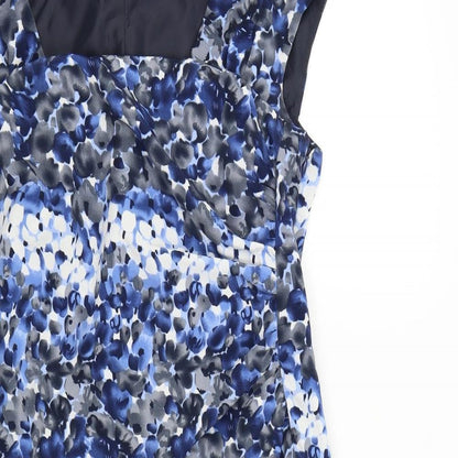 Preloved Changes Womens Blue Floral  Shift  Size 12 - Detail