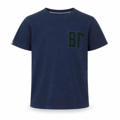 Front view of Bellfield girls’ blue basic t-shirt, size 7, years