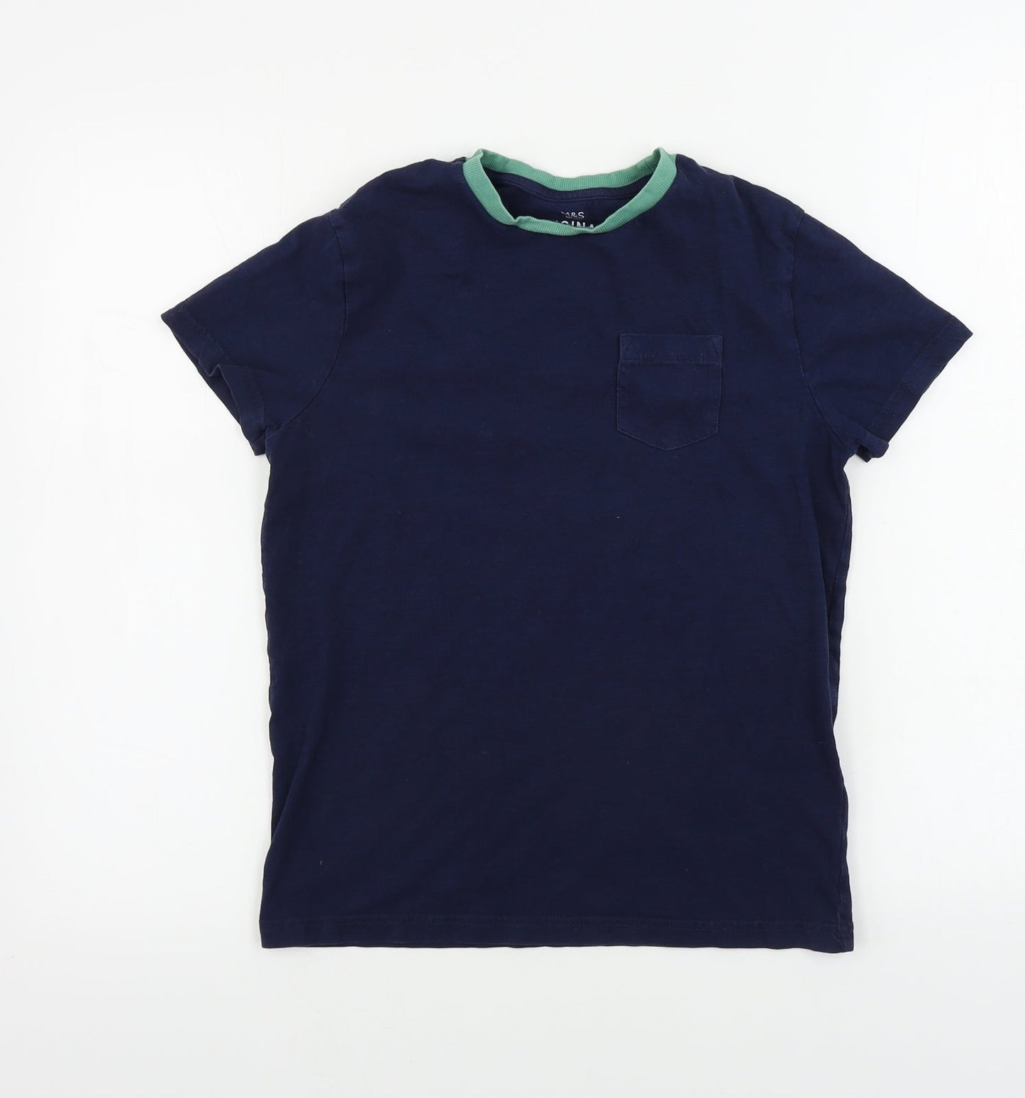 Marks and Spencer  Boys Blue   Basic T-Shirt Size 10-11 Years