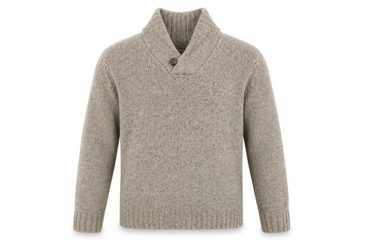 Cedarwood State Mens Beige Henley Jumper Size L