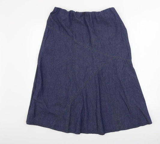 Preworn Womens Blue   A-Line Skirt Size 14