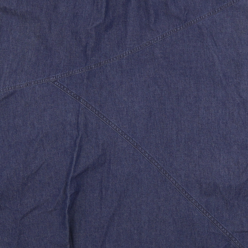 Preworn Womens Blue   A-Line Skirt Size 14
