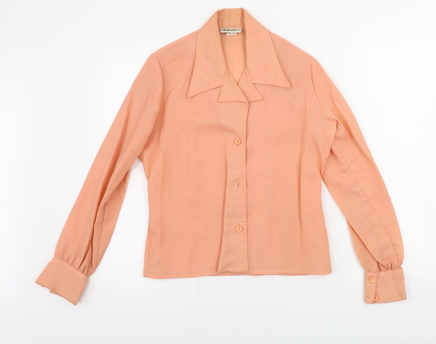 donros Womens Pink   Basic Button-Up Size 14