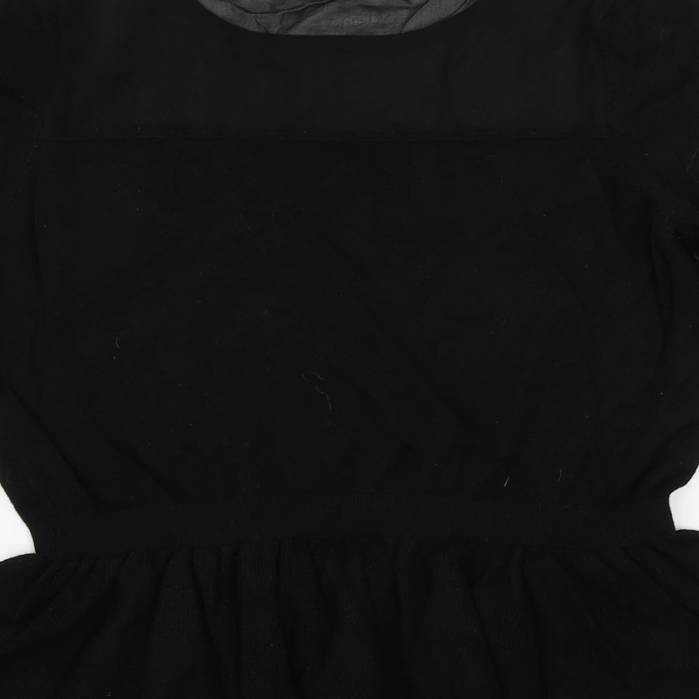 Coast Womens Black Houndstooth  Pullover Jumper Size L