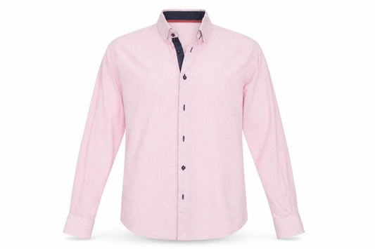 a2 BY ANDRE Mens Pink Polka Dot   Button-Up Size L