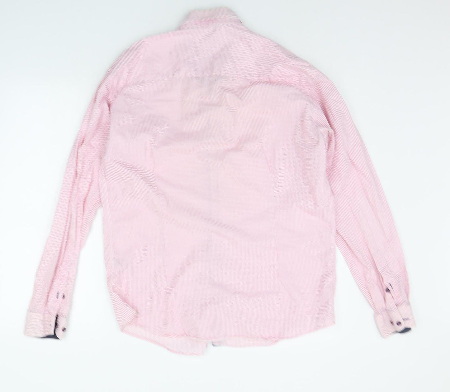 a2 BY ANDRE Mens Pink Polka Dot   Button-Up Size L