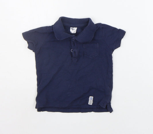 F&F Baby Blue   Basic Polo Size 6-9 Months