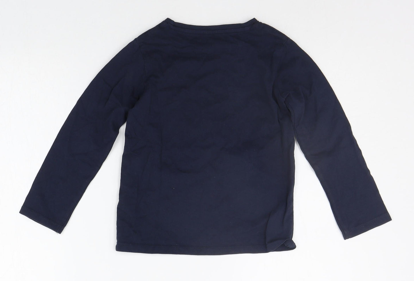 Nutmeg Boys Blue Geometric  Basic T-Shirt Size 5-6 Years