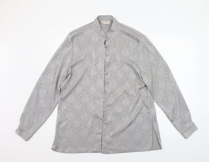 Bonmarché Womens Grey Basic Button-Up Size 16