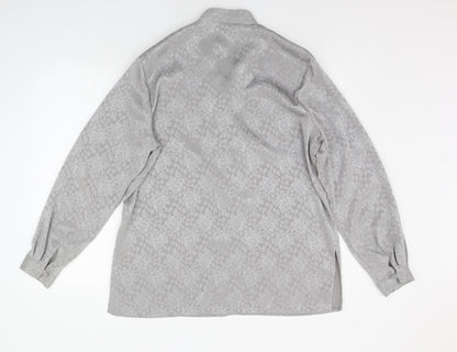 Bonmarché Womens Grey Basic Button-Up Size 16