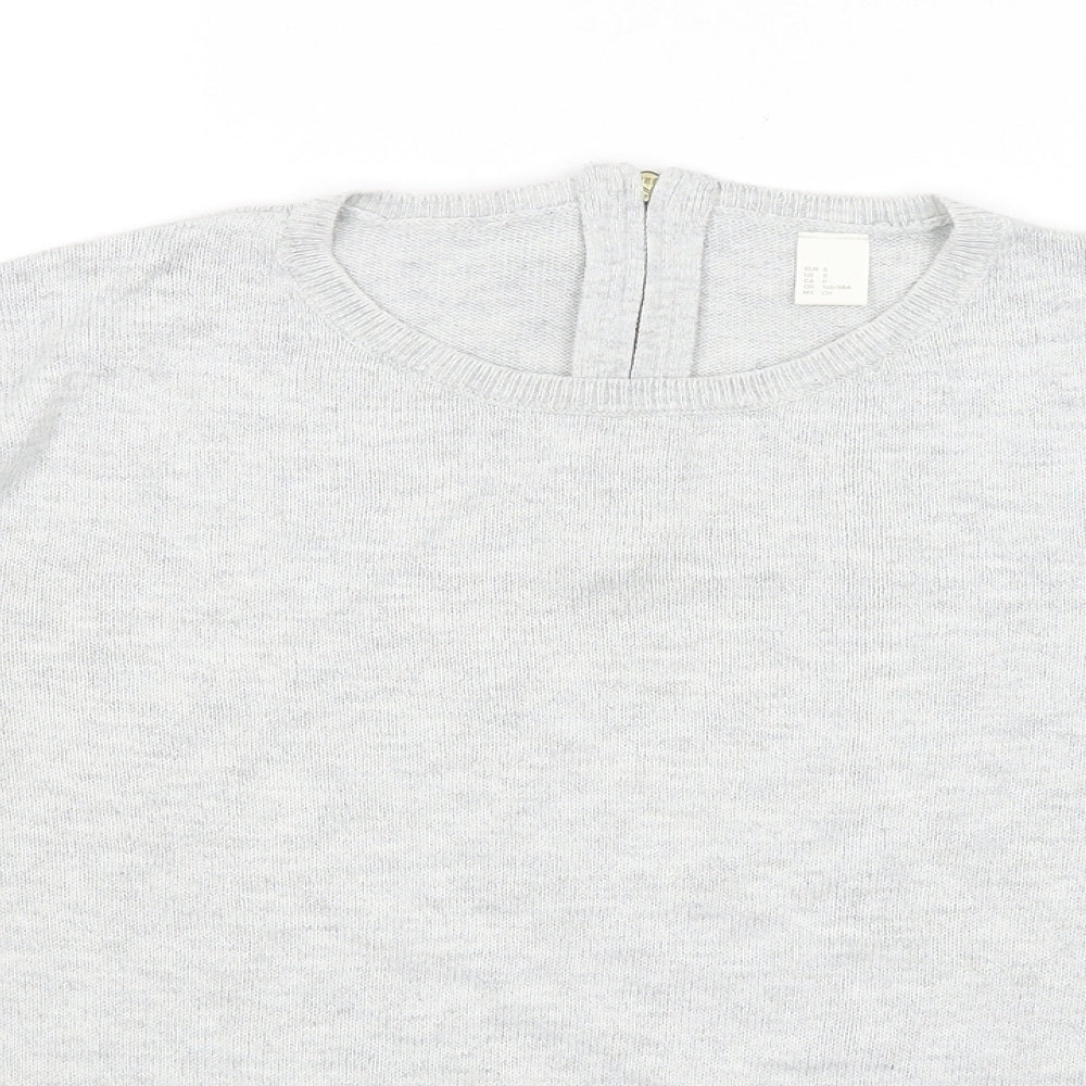 H&M Womens Grey   Pullover Jumper Size S