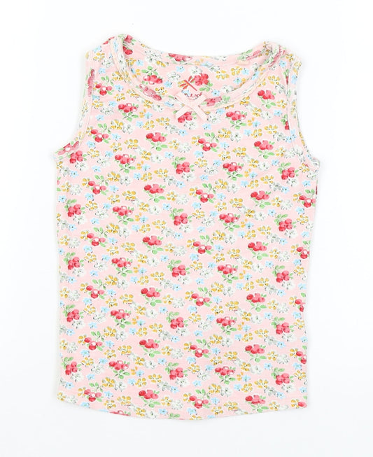 NEXT Girls Pink Floral  Basic Tank Size 3-4 Years