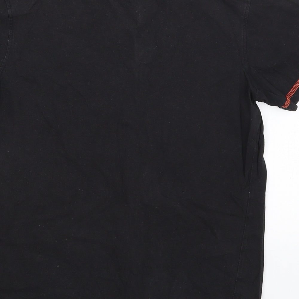 Here & There Boys Black   Basic T-Shirt Size 11-12 Years  - Skate The World