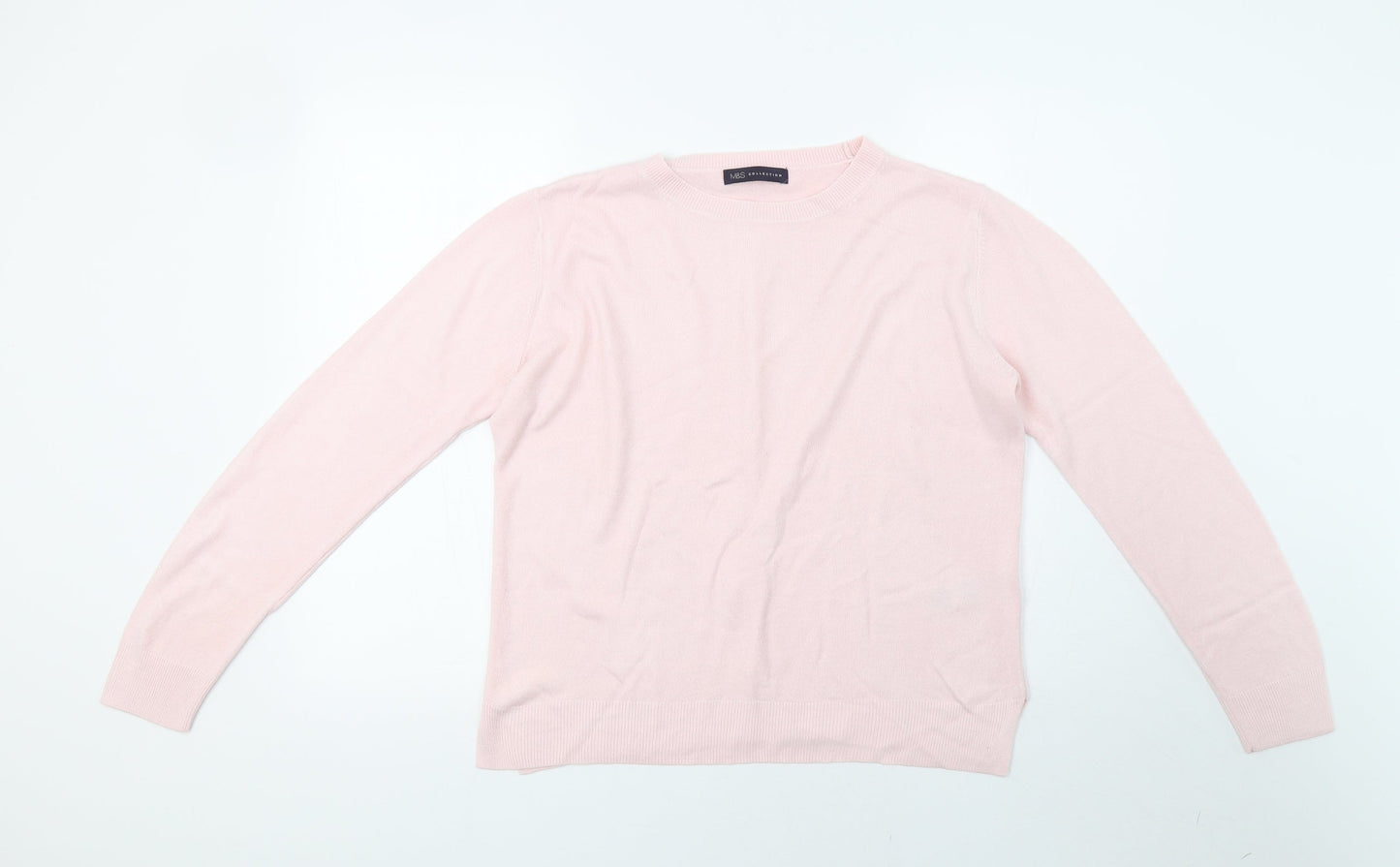 Marks and Spencer Womens Pink  Knit Pullover Sweatshirt Size 14