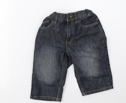 Additional front view of Urban Outlaws boys’ blue denim straight jeans, size 9, months