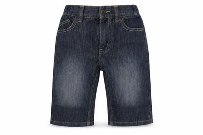 Front view of Urban Outlaws boys’ blue denim straight jeans, size 9, months