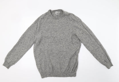 Additional front view of TU men’s grey knit pullover sweatshirt, size XL