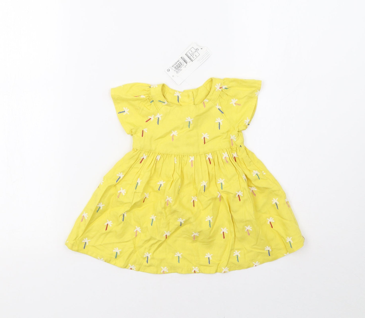 Marks and Spencer Girls Yellow Polka Dot  A-Line  Size 3-6 Months