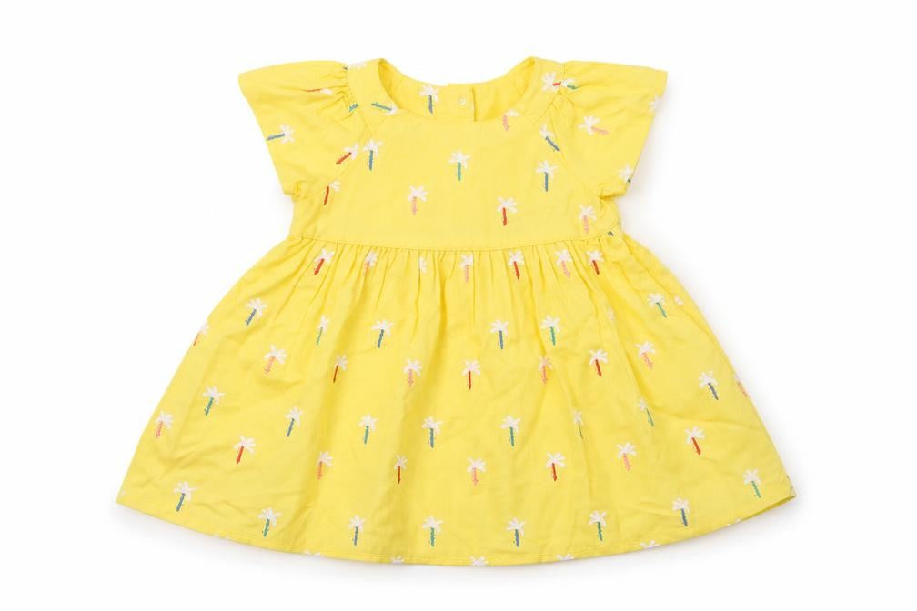 Marks & Spencer Girls Yellow Polka Dot  A-Line  Size 3-6 Months