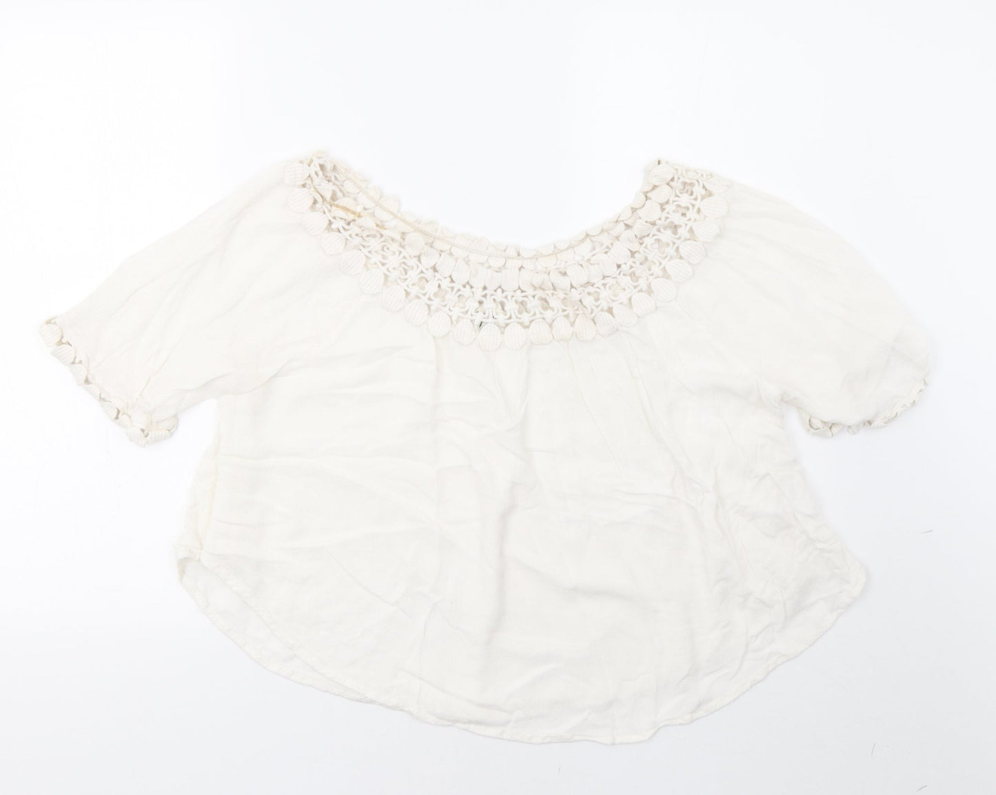River Island Womens White   Basic T-Shirt Size 10