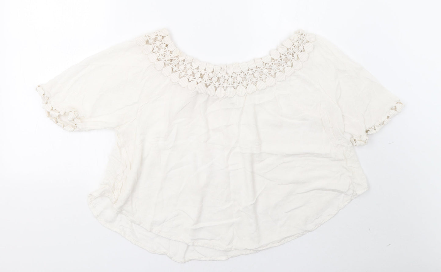 River Island Womens White   Basic T-Shirt Size 10