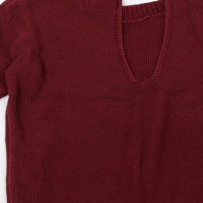 Bershka Womens Red   Pullover Sweatshirt Size S