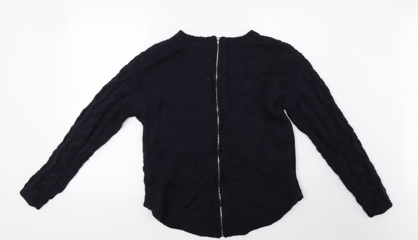 Sainsburys Womens Blue  Knit Pullover Sweatshirt Size 12