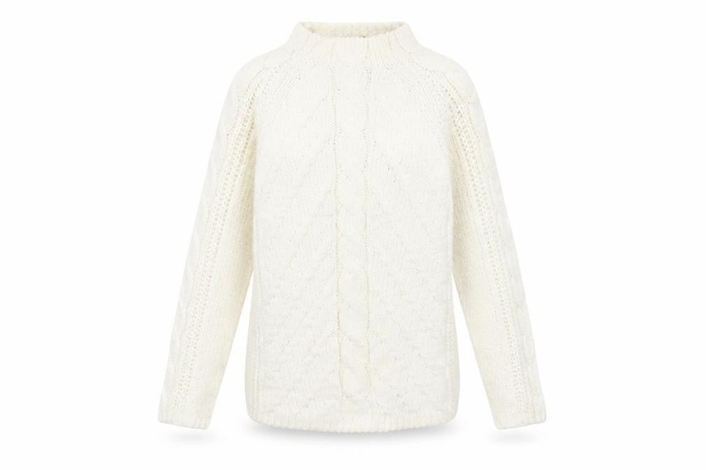 Marks & Spencer Womens White  Knit Pullover Sweatshirt Size L