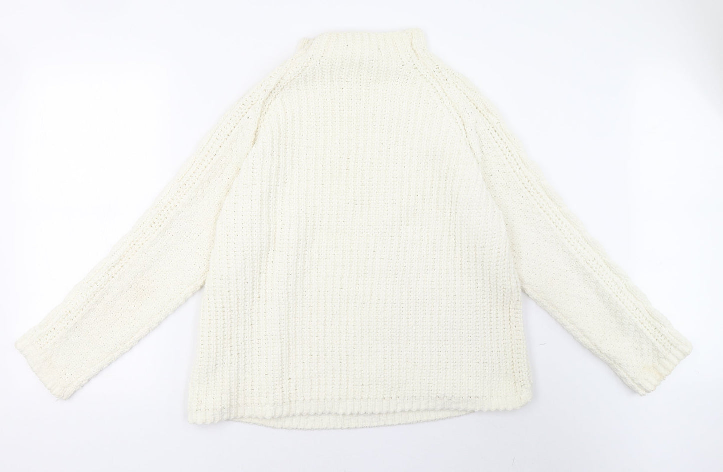Marks and Spencer Womens White  Knit Pullover Sweatshirt Size L