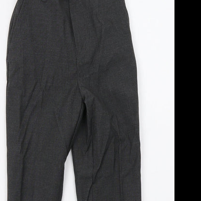 Close-up detail of TU boys’ grey trousers, size 6, years