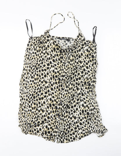 Motel Rocks Womens Multicoloured Animal Print  Basic Tank Size XS
