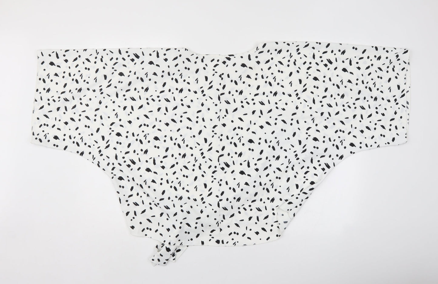 Glamour style Womens White Polka Dot  Basic Blouse Size S