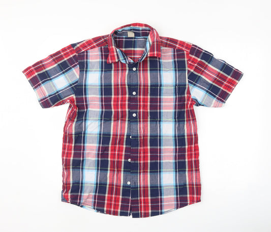Oak Valley Mens Multicoloured Check   Button-Up Size S