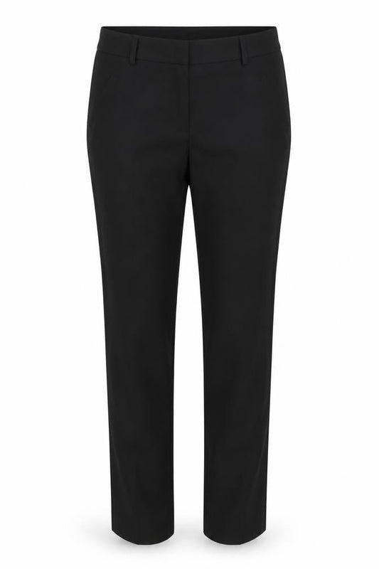 Front view of Papaya women’s black trousers, size UK 12, 25-inch leg
