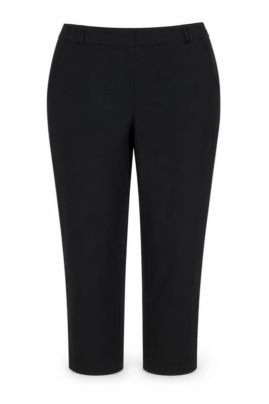 Front view of Atmosphere women’s black trousers, size UK 14, 25-inch leg
