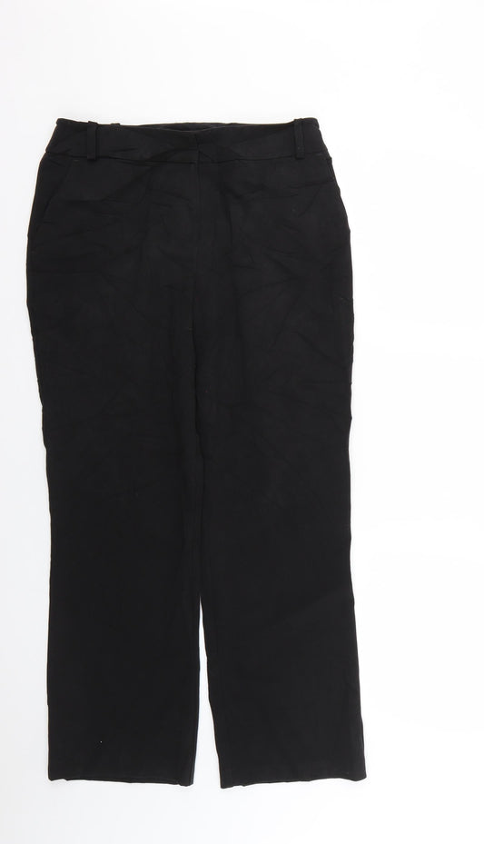 BHS Womens Black   Trousers  Size 10 L28 in