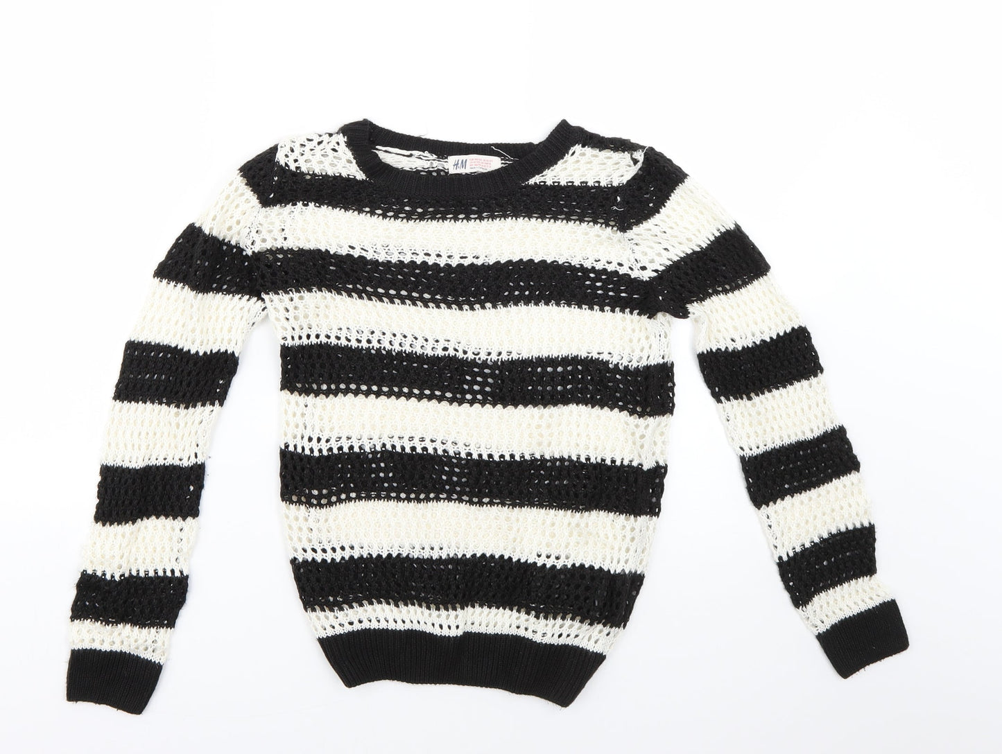 H&M Girls Multicoloured Striped  Pullover Jumper Size 11-12 Years