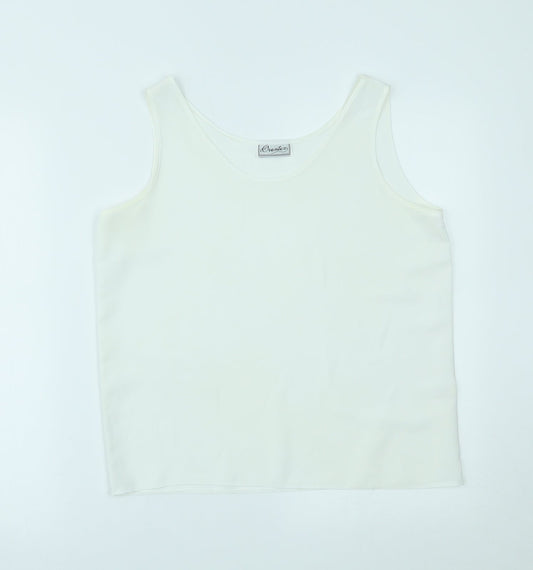 Orantez Womens White   Basic Tank Size 12
