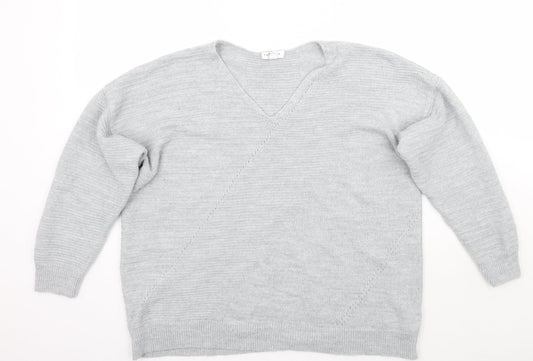 Topshop Womens Grey   Pullover Jumper Size L